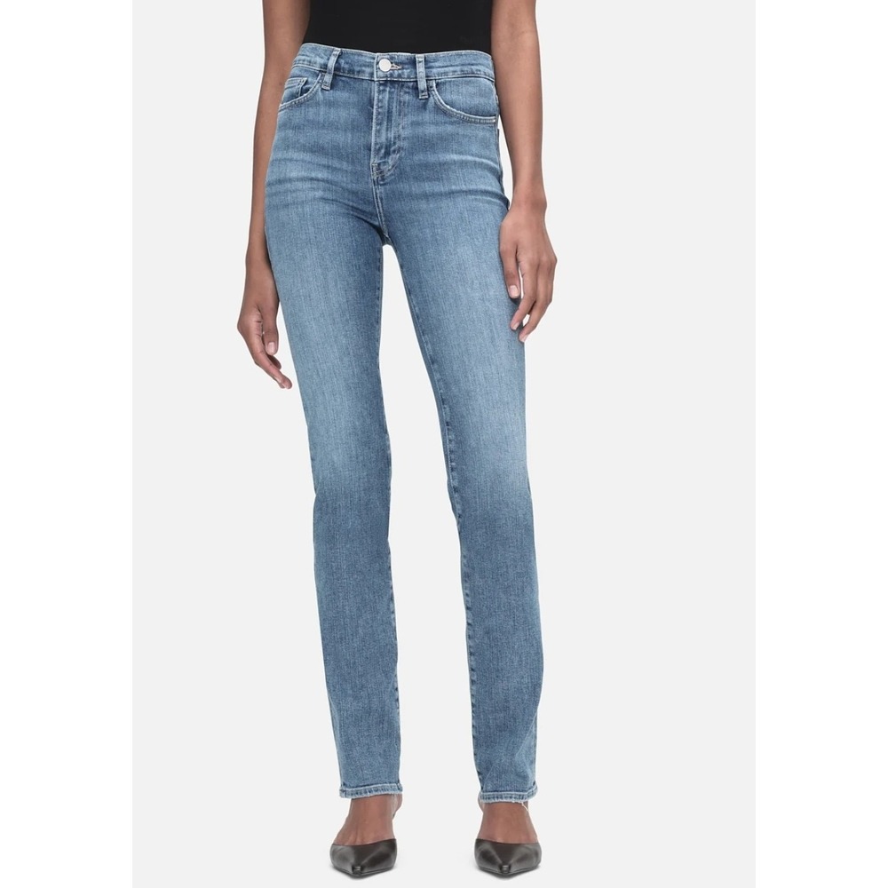 Frame Indie Cigarette Jeans Rocker Blue High Skinny Size 28 Ankle Super Stretch